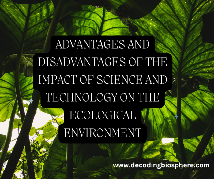 Advantages and Disadvantages of the Impact of Science and Technology on the Ecological Environment